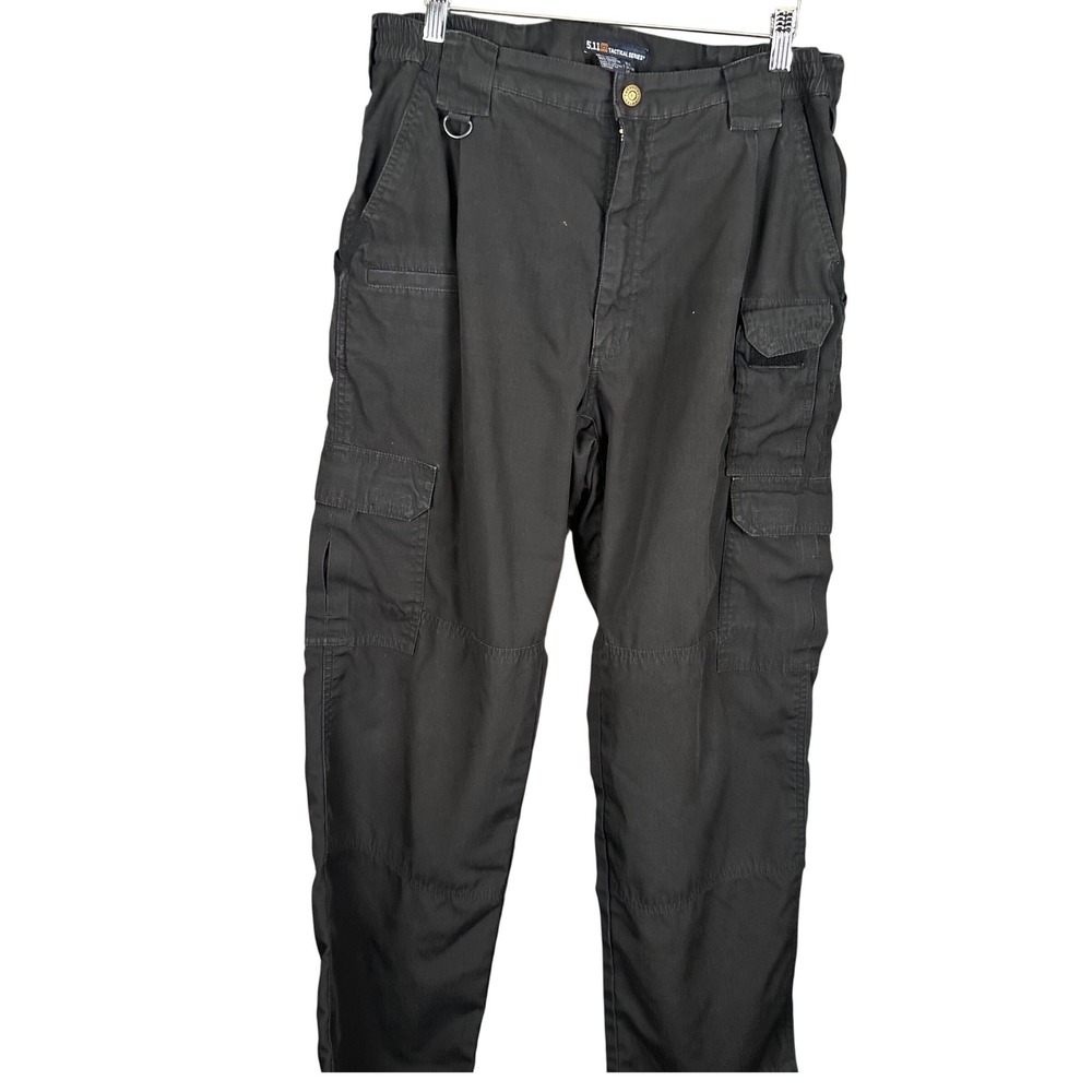 5.11 Tactical Series Mens Black Ripstop Cargo Pants 34x30 Tactical Trousers
